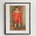 Renoir 1909, clown in striped gold frame