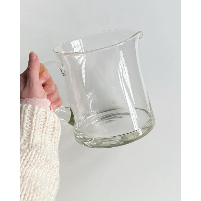 Glass jug, clear, wide, NB