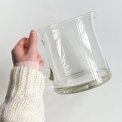 Glass jug, clear, wide, NB