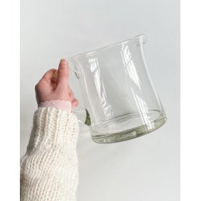 Glass jug, clear, wide, NB