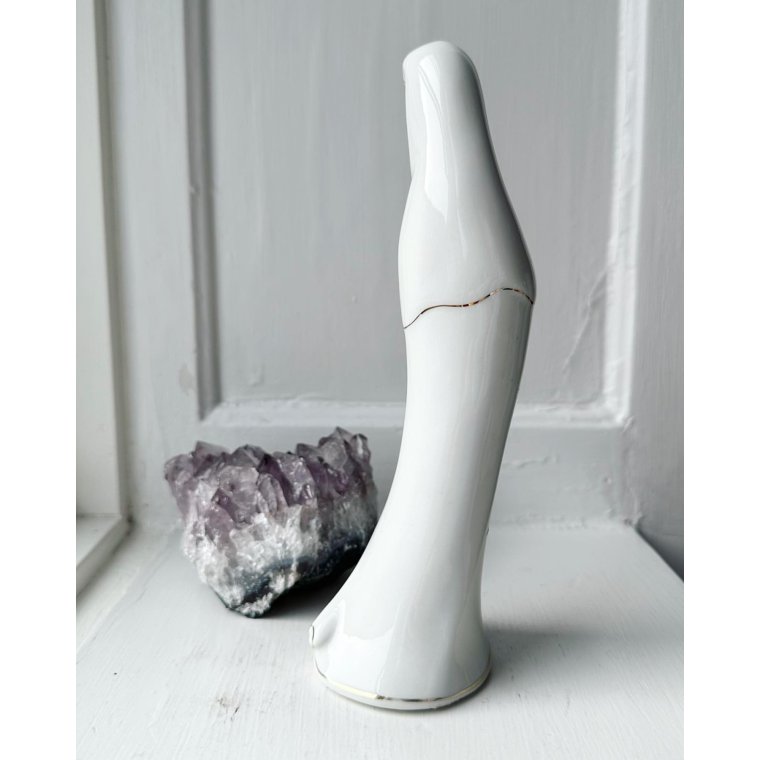 Woman in white dress, porcelain figurine