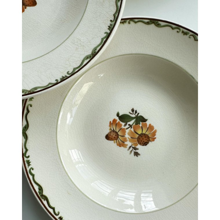 Aluminia Solbrud, dybe tallerkner, 10 stk samlet