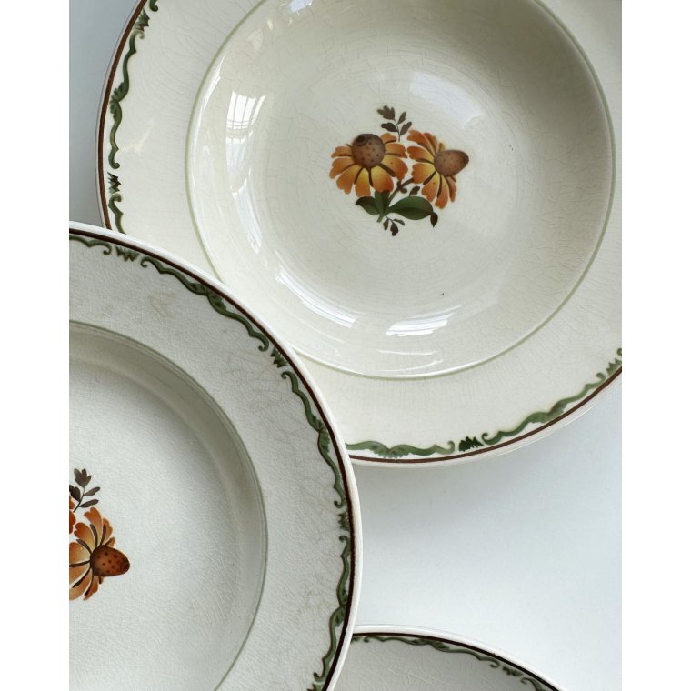 Aluminia Solbrud, dybe tallerkner, 10 stk samlet