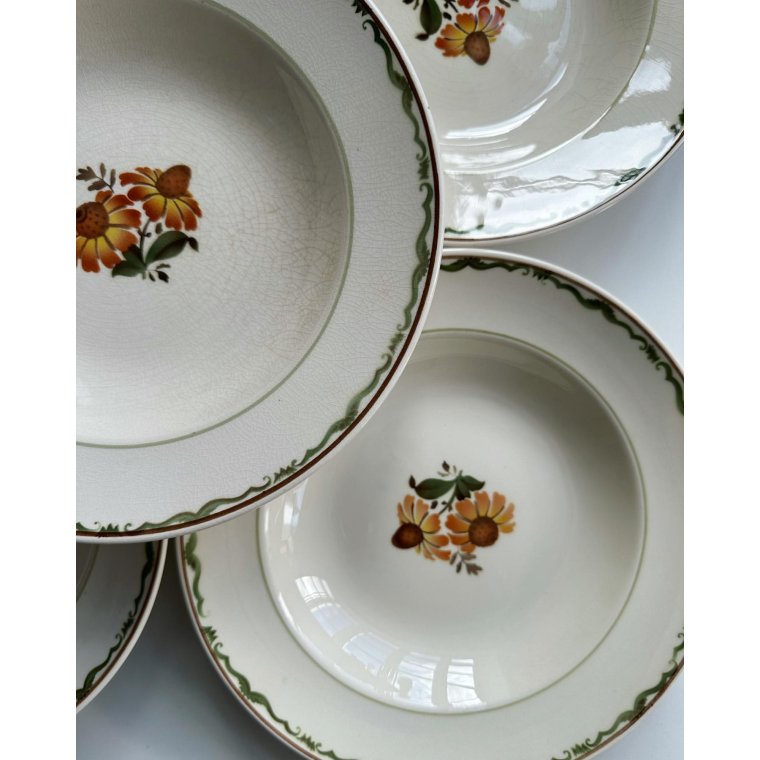 Aluminia Solbrud, dybe tallerkner, 10 stk samlet