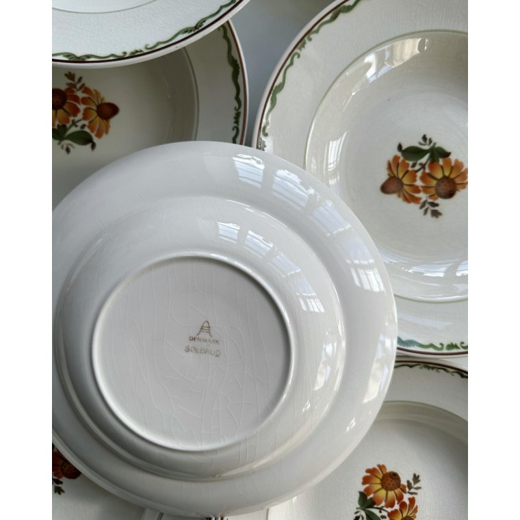 Aluminia Solbrud, dybe tallerkner, 10 stk samlet