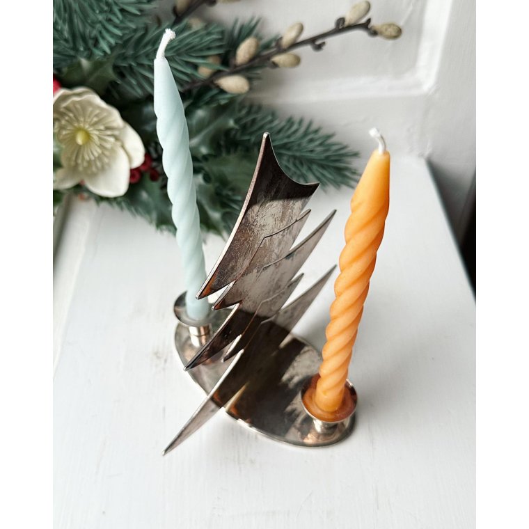 Andreas Mikkelsen, Christmas tree for 2 Christmas tree lights, silver-plated