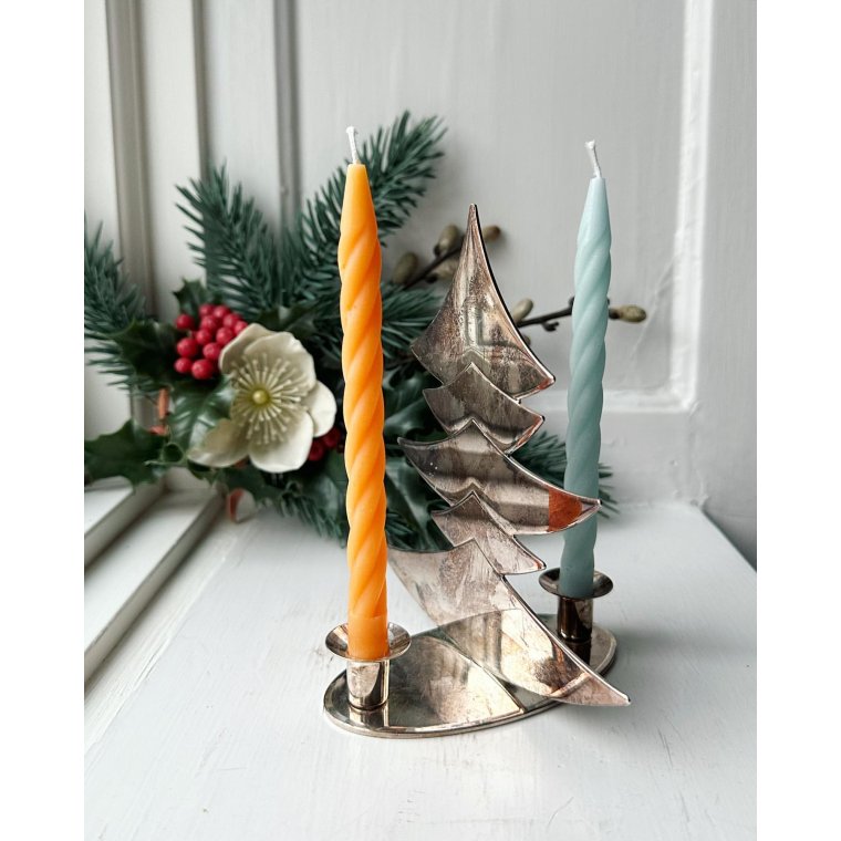 Andreas Mikkelsen, Christmas tree for 2 Christmas tree lights, silver-plated