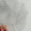 Glass dish with fir embossing