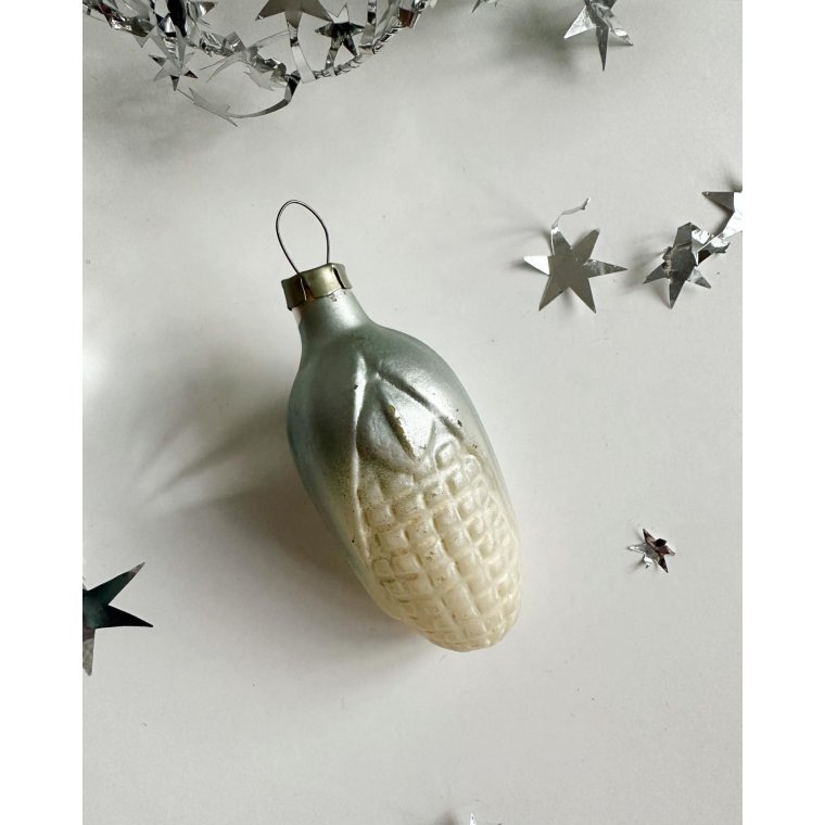 Vintage julekugle, slvmajs, NB