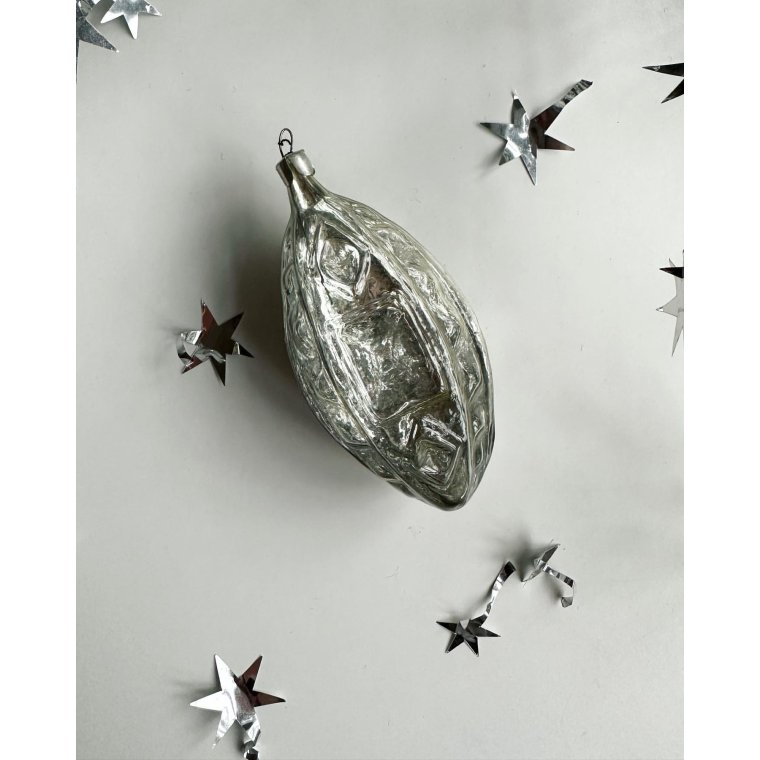 Vintage julekugle, semitransparent lanterne, slv