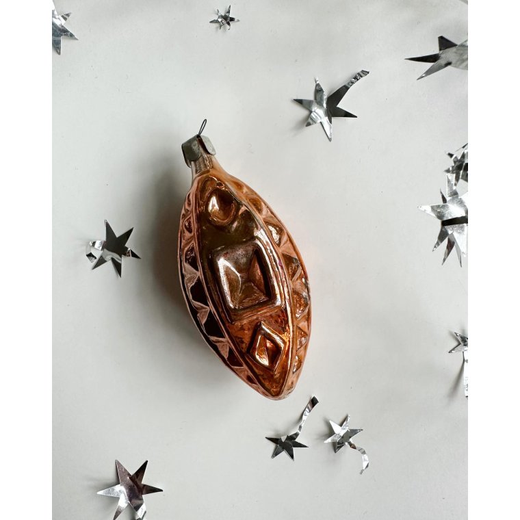 Vintage julekugle, lanterne, ferskenfarvet