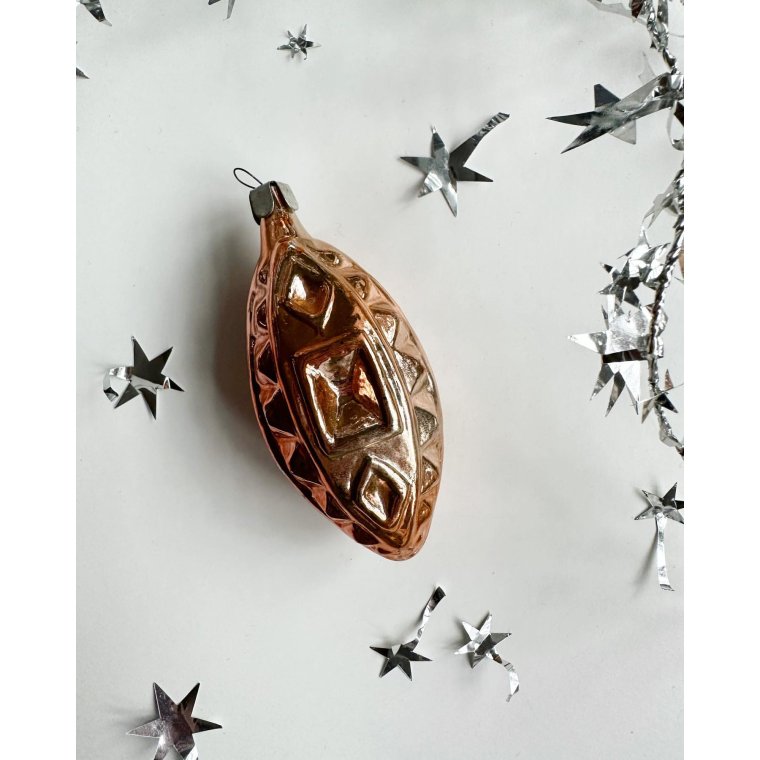 Vintage julekugle, lanterne, ferskenfarvet