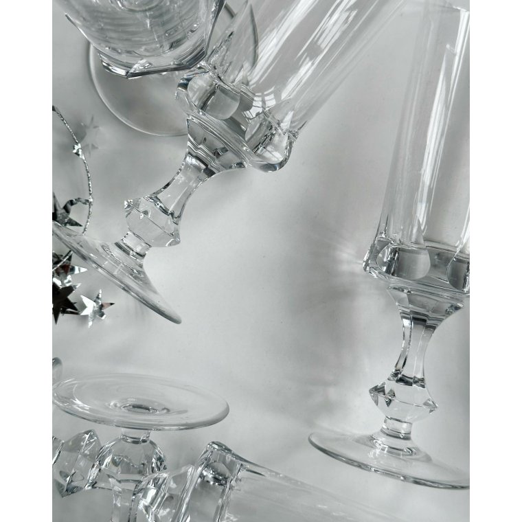 Champagnefljter af krystal, 6 stk samlet