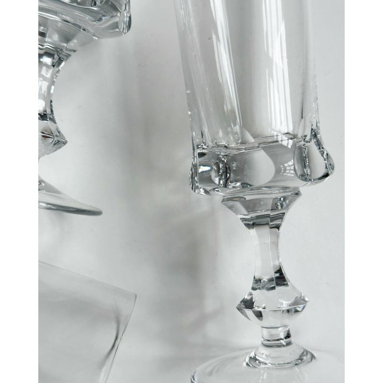 Champagnefljter af krystal, 6 stk samlet