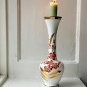 Opaline glass with flowers and gold