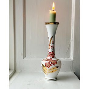 Opaline glass with flowers and gold