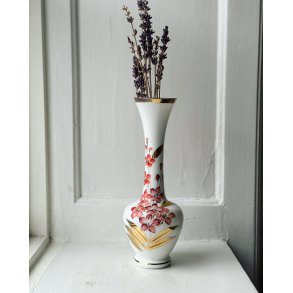 Opaline glass with flowers and gold