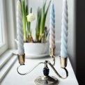 Three-armed silver-plated candlestick with bakelite
