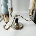 Three-armed silver-plated candlestick with bakelite