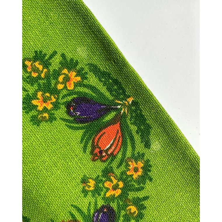 Easter runner, hessian with print of spring flowers