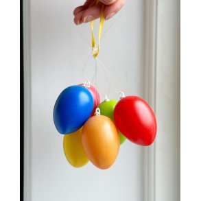 Plastic eggs, 6 colors, total