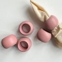 Napkin rings, old rose, 5 pieces in total