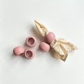 Napkin rings, old rose, 5 pieces in total