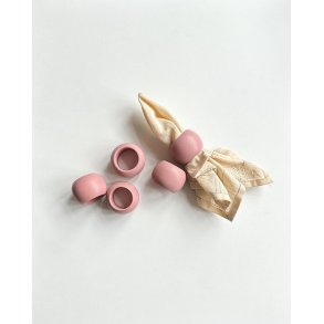 Napkin rings, old rose, 5 pieces in total