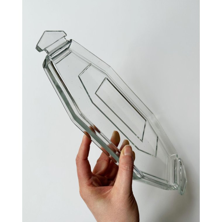 Rouladefad, klart kantet glas, NB