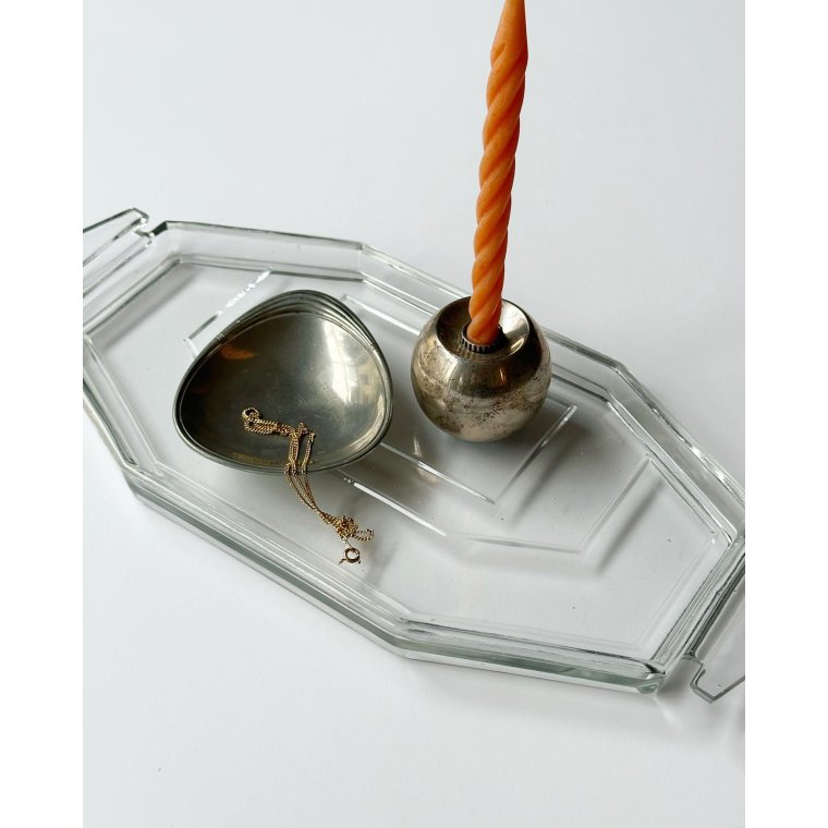 Rouladefad, klart kantet glas, NB