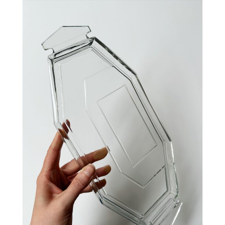 Rouladefad, klart kantet glas, NB