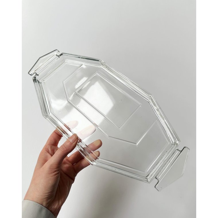 Rouladefad, klart kantet glas, NB