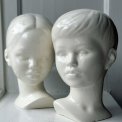 Edith Pedersen-replica, faience, set of boy and girl, NB