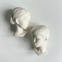 Edith Pedersen-replica, faience, set of boy and girl, NB