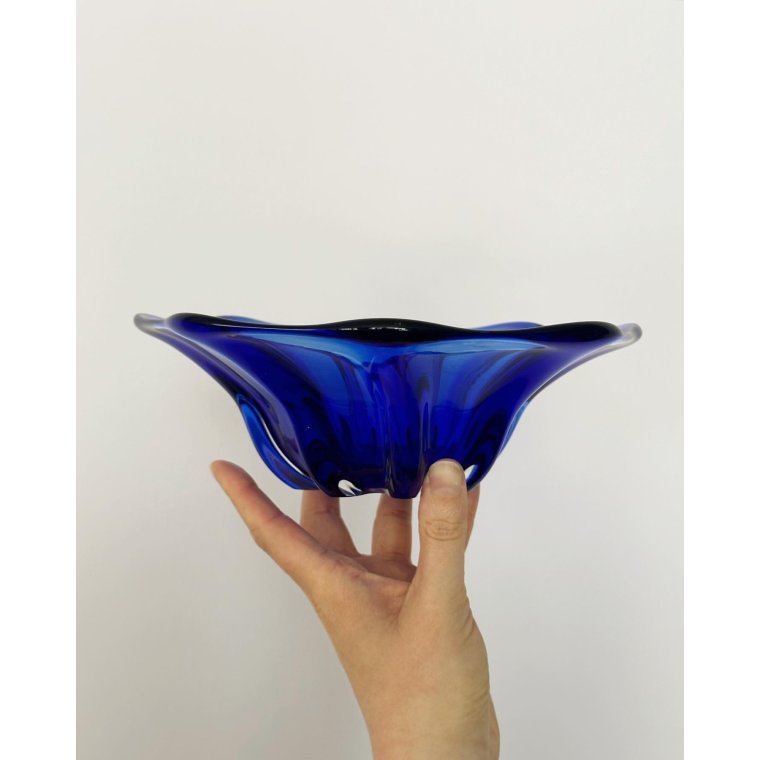 Decorative bowl, cobalt blue 
