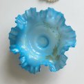 Blue lace dish with decoration, NB