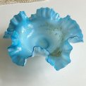 Blue lace dish with decoration, NB