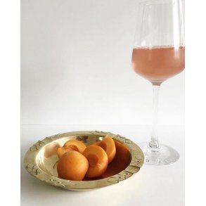 Brass dish w decorative edge