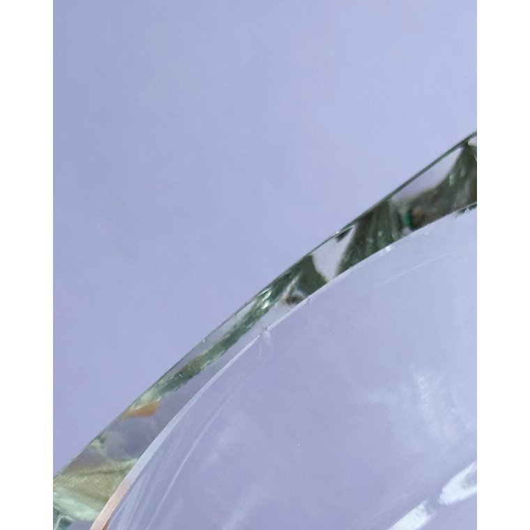 Kantet skl, presset glas, NB