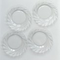 Vereco kagetallerkner, klar m swirl, 4 stk samlet, NB