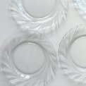 Vereco kagetallerkner, klar m swirl, 4 stk samlet, NB