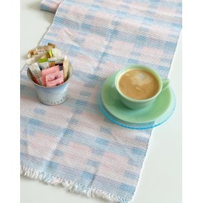 Bordlber, ruflet med pasteller og frynser, 104 x 32 cm