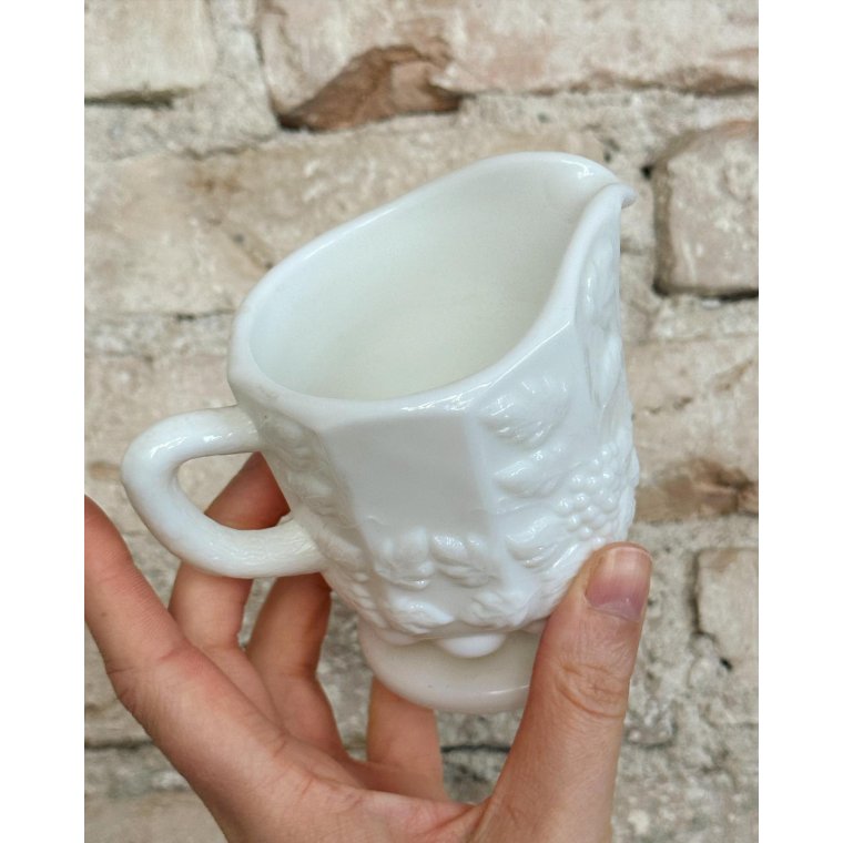 Fldekande, opalineglas, kantet med vindrueranker