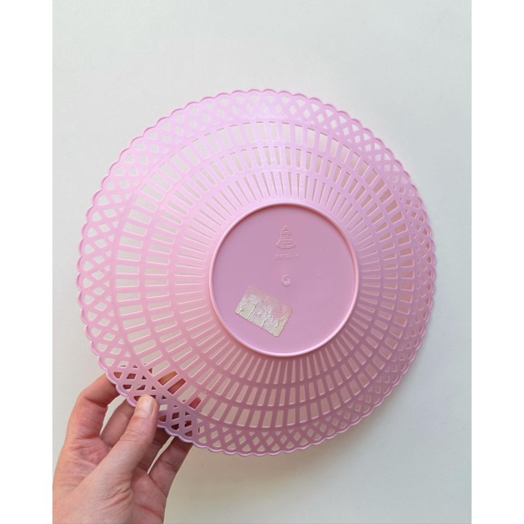 Lyserdt retro plastfad