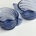 Lavendelblt glas, kantet m swirl