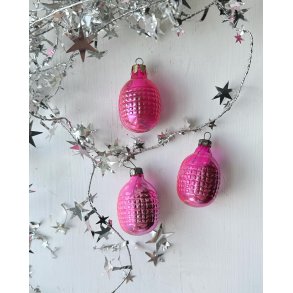 Vintage Christmas ball, pink lantern, pr pc