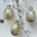 Vintage julekugle, champagnefarvet lanterne, pr stk