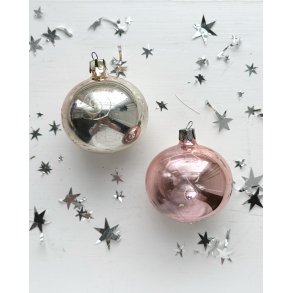 Vintage Christmas balls, pair with decoration, NB