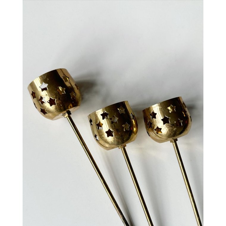 Messingspyd til fyrfadslys, pr stk