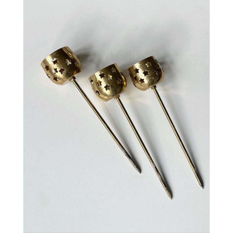 Messingspyd til fyrfadslys, pr stk